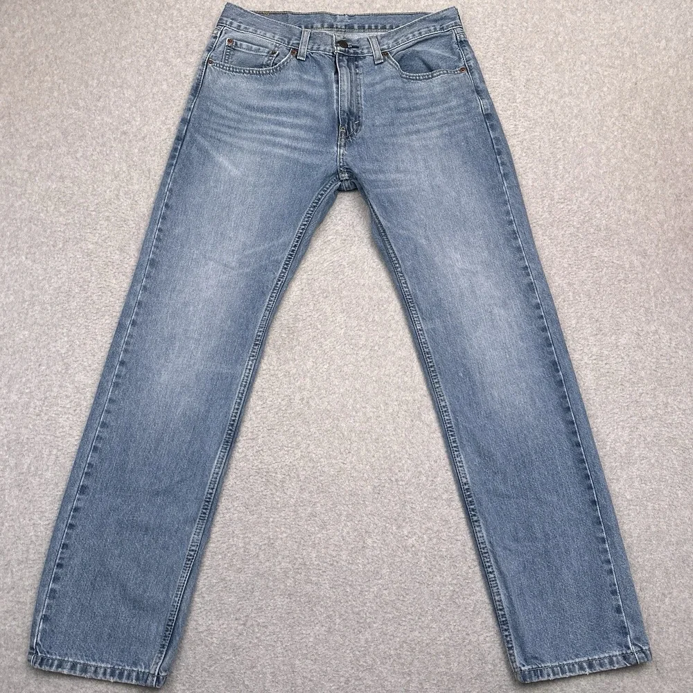 Levi's 505 Jeans Men's 32x32‎ FITS 32x31 Straight Medium Wash 100% Cotton Denim